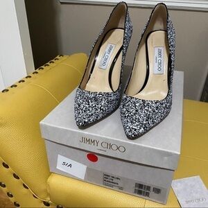 Jimmy Choo Monochrome Textured Heels